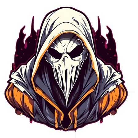 Graphic skull.Detailed human skull with jacket. merchandise t-shirt, stickers and label designs, poster.の素材