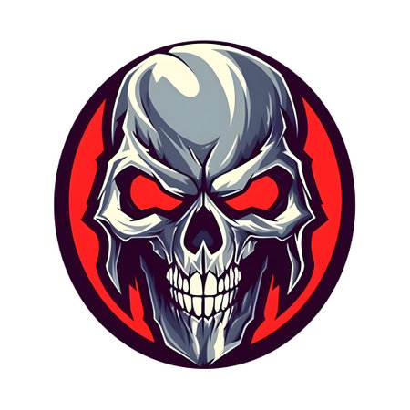 Graphic skull.Detailed human skull with jacket. merchandise t-shirt, stickers and label designs, poster.の素材