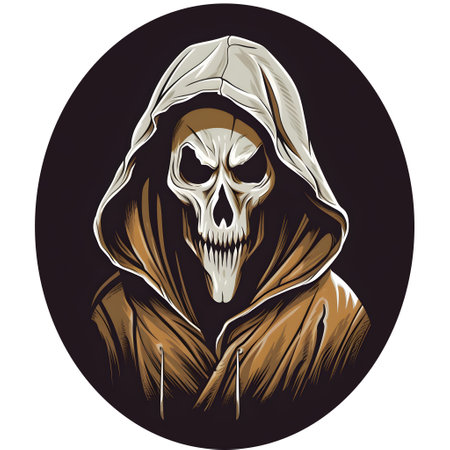 Graphic skull.Detailed human skull with jacket. merchandise t-shirt, stickers and label designs, poster.の素材