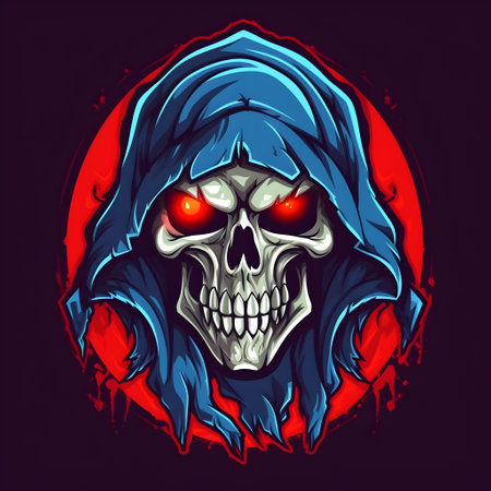 Graphic skull.Detailed human skull with jacket. merchandise t-shirt, stickers and label designs, poster.の素材