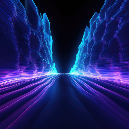 Modern line effect for banners technology background, speed and movement,line, solution,hight details, Generative AI illustration.の素材