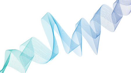 Line of vector abstract graphic wave patterns. Digital frequency Curved wavy line, smooth stripe. Background and modern waves style.の写真素材