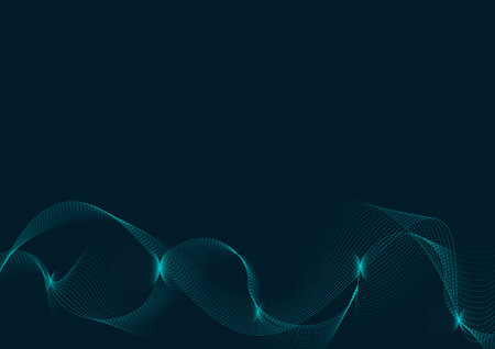 Line of vector abstract graphic wave patterns. Digital frequency Curved wavy line, smooth stripe. Background and modern waves style.のイラスト素材