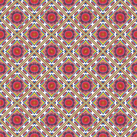 Beautiful seamless pattern handmade ikat art.folk embroidery and Mexican style. Aztec geometric art ornament print. photo mandalas pattern and Background concept.の写真素材