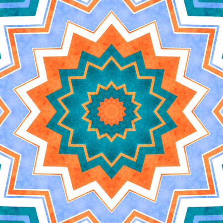 Abstract background - crazy colorful lines star -  blue, orange and white  background