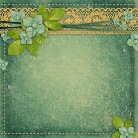 Blue vintage background for album cover or pageの写真素材