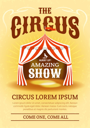 Circus poster. Vector illustrationのイラスト素材