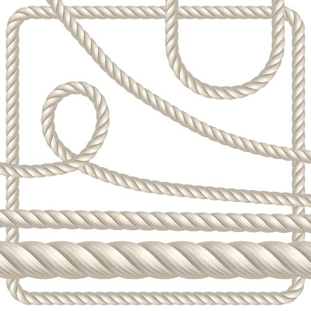 Rope of different shapes. Seamless vectorのイラスト素材