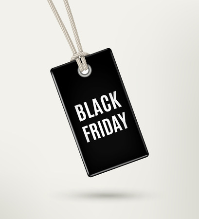 Black friday sale tag, label, poster. Vector illustrationのイラスト素材