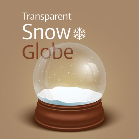 Christmas transparent snow globe. のイラスト素材