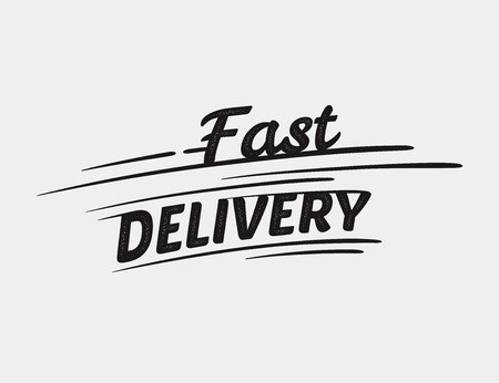 Fast delivery typographic inscriptionのイラスト素材