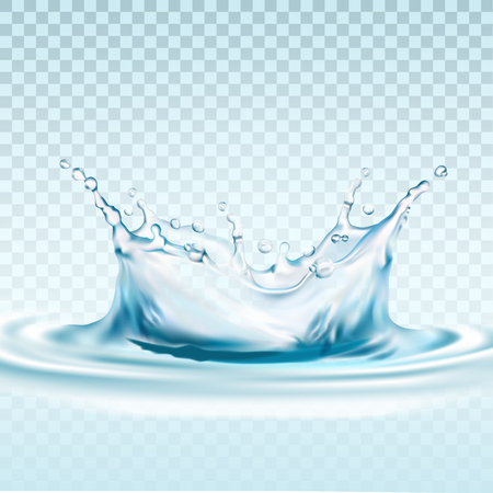 Transparent realistic water splash. Vector illustration EPS10のイラスト素材