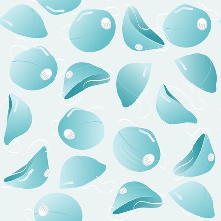 Medical mask seamless pattern. Medical mask backgroundのイラスト素材