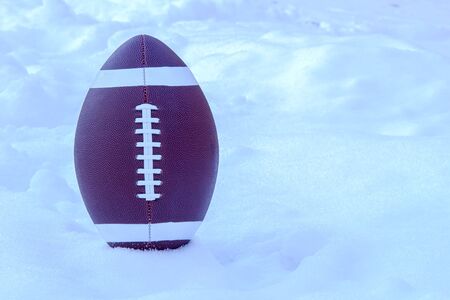 American football on Snow during winter