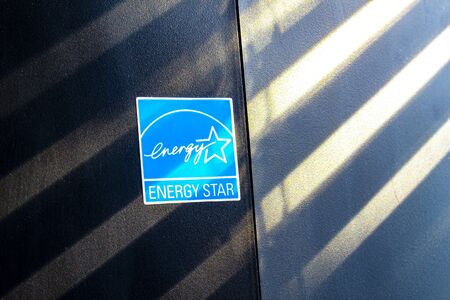 Calgary Alberta, Canada. Feb 22 2020. An Energy Star stamp on an air purifier. illustrative