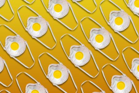 N95 Respirators and Surgical Masks, Face Masks on a yellow