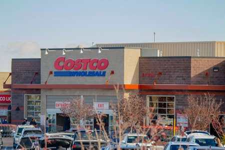 Calgary Alberta, Canada. Oct 17, 2020. Costco is an American multinational corporation which...