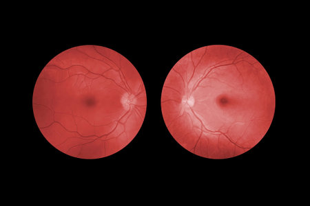 Human eyes retina, professional ophthalmological equipment. Concept: Ophthalmology Field of medicineの写真素材