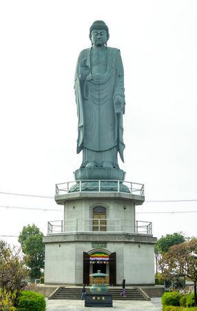 Nagahama, Shiga, Japan. Nov 21, 2023. The Nagahama Biwako Daibutsu bouddha statue.のeditorial素材