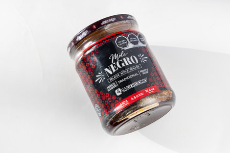 Calgary, Alberta, Canada. May 21, 2024. A black mole Mayordomo brand. A blend of several chilies and spices that create a unique flavour.のeditorial素材