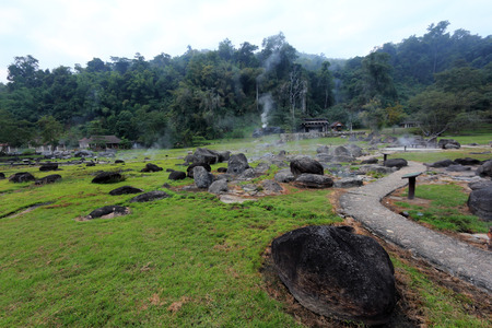 Fang hot springs at Chiangmai Thailand 1の写真素材