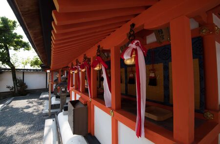 Golden bells Japanese temple, Kyoto, Japanのeditorial素材