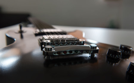 electric guitar Black, musical equipmentの写真素材