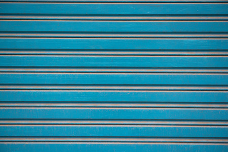 Blue steel door closed. Texture pattern and backgroundの写真素材