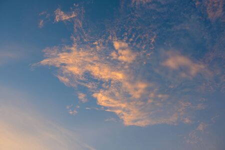 Beautiful blue cloud light twilight. For background