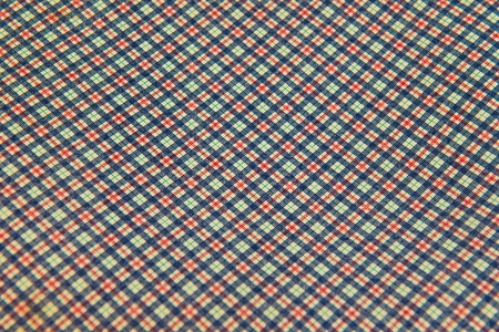 closeup plaid fabric White blue red for background