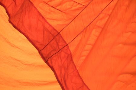 color fabric orange Texture  used as background.の写真素材