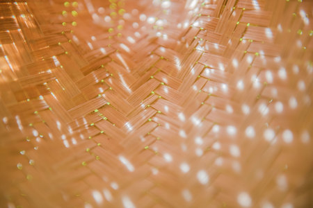 Light and shadow design yellow bamboo texture for background .の写真素材