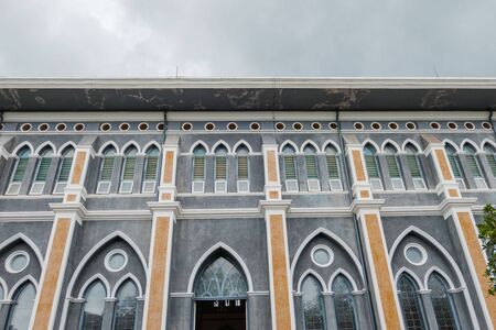 The gray Building at Christ Church in thailand  .の写真素材