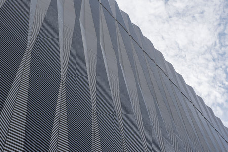 Modern pattern of High rise building and sky Background .の写真素材