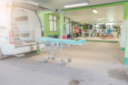 Abstract blur at the hospital , Doctor and nurse are working the hospital.の写真素材