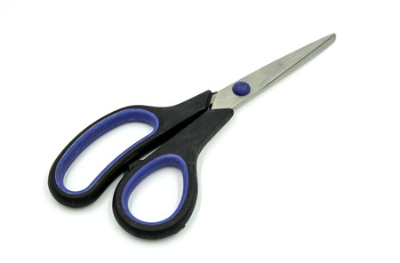 Scissors on white background