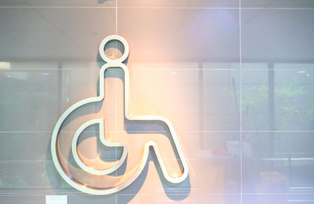 icon Handicap symbol Stick on the wall .の写真素材