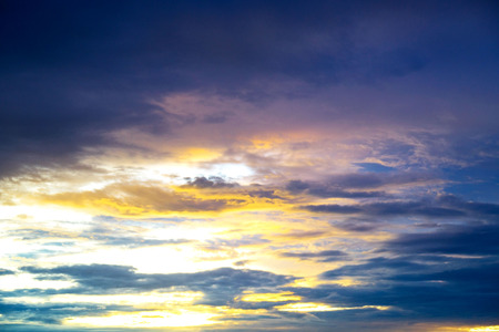 colorful skyÂ  twilight sky after sunset with cloudsÂ for background .の写真素材