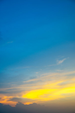 colorful skyÂ  twilight sky after sunset with cloudsÂ for background .
