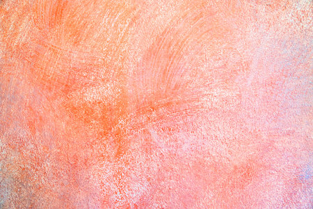 Orange paint cement wall , vintage wallÂ TexturedÂ background .の写真素材