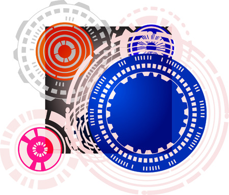 Abstract sphere shape of technology for background .のイラスト素材