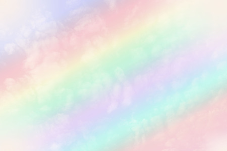 Beautiful colorful sky pastel with white clouds for background for background.の写真素材