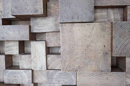 closeup the wood blocks texture background and Wallpaper .の写真素材