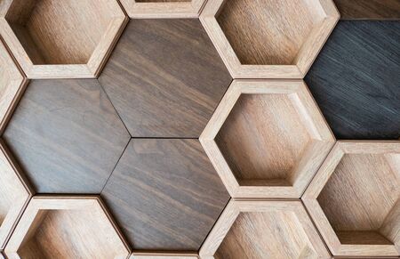 closeup the wood blocks texture background and Wallpaper .の写真素材