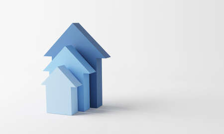 Blue stair step to growth success, 3d render, progress way and forward achievement creative concept,...