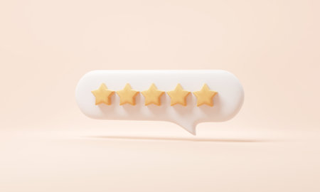 Best Excellent Services Rating for Satisfaction, 5 star in speech bubble. Quality, review, concept...