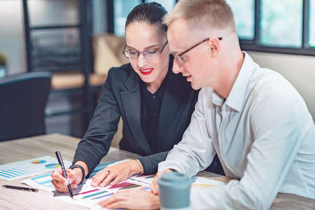 Business people sharing ideas. Business planning.の写真素材