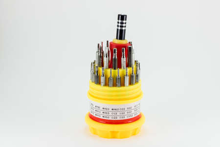 hand screwdriver has many type of it の写真素材