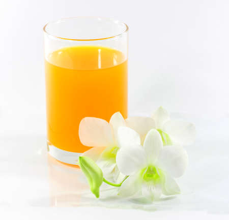 Glass of orange juiceの写真素材