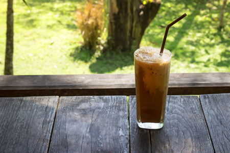 Cold coffee drink with iceの写真素材